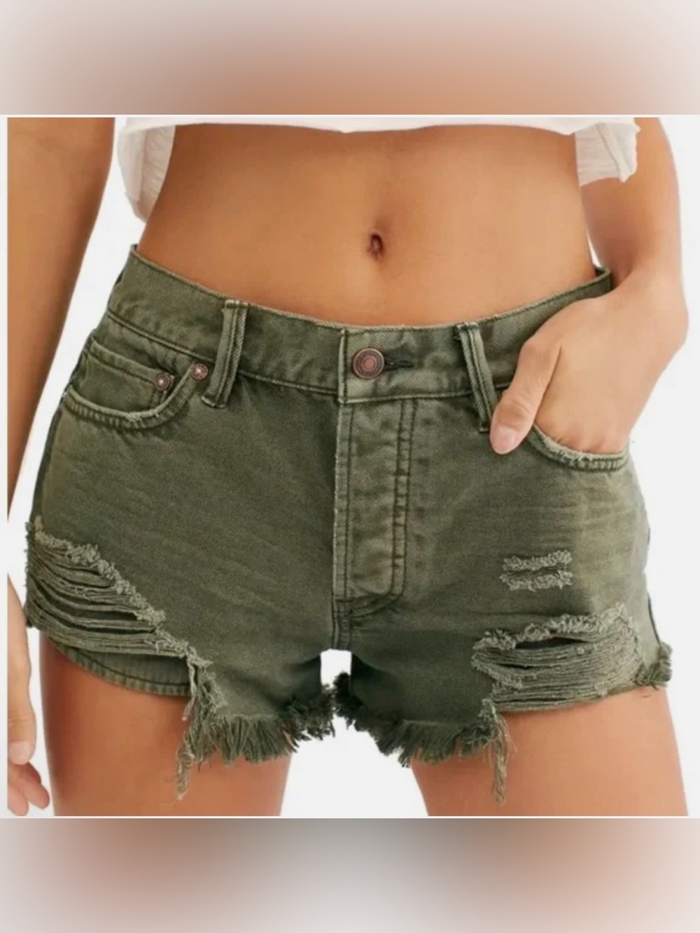 NWT We The Free (Free People) Sage High Rise Denim Short